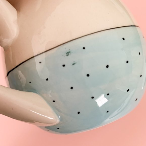 Rae Dunn Artisan Collection by Magenta Pour Blue Dot Pitcher Creamer - Picture 5 of 5